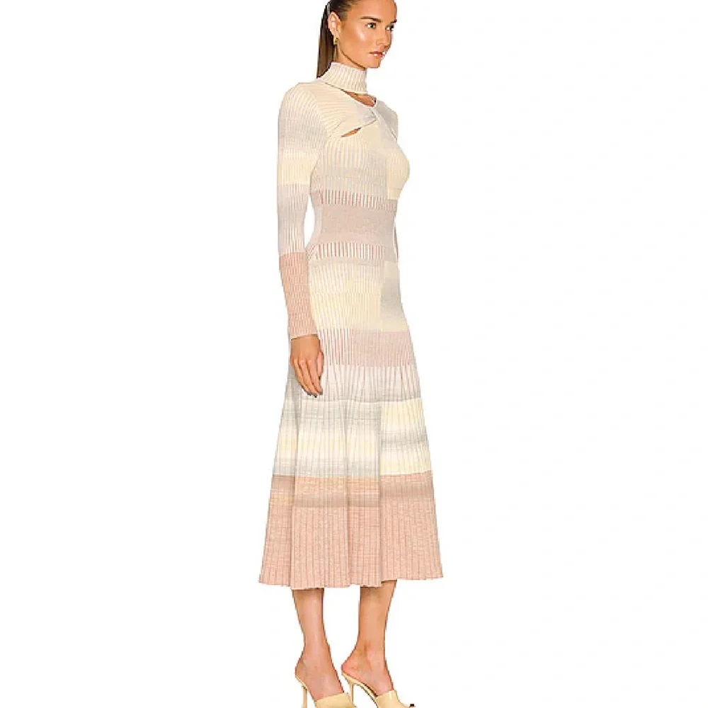 JONATHAN SIMKHAI Kazuki Midi Dress in Dusk Space Dye Small - Picture 3 of 11